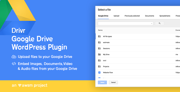 Drivr – Google Drive Plugin for WordPress