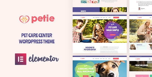 Petie v1.1.0 – Pet Care Center & Veterinary WordPress Theme
