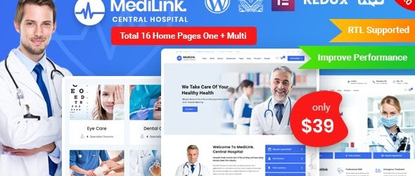 Medilink v1.5.6 - Health & Medical WordPress Theme