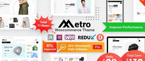 Metro v1.8.4 - Minimal WooCommerce WordPress Theme