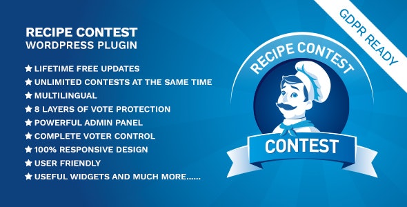 Recipe Contest WordPress Plugin v1.1