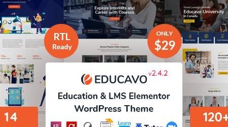 Educavo v2.7.2 - Online Courses & Education WordPress Theme