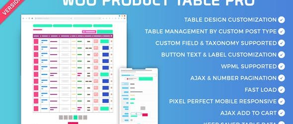Woo Product Table Pro v7.0.7 - WooCommerce Product Table view solution