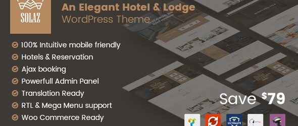 Solaz v1.2.2 - An Elegant Hotel & Lodge WordPress Theme