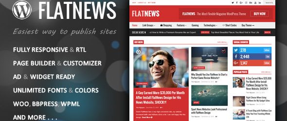 FlatNews v5.3 – Responsive Magazine WordPress Theme