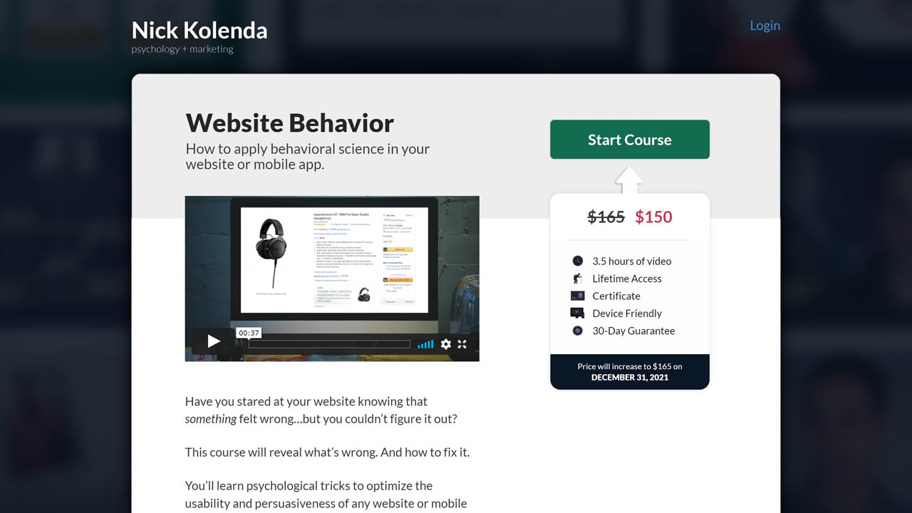 Nick Kolenda – Website Behavior