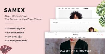 Samex v2.1 - Clean, Minimal Shop WooCommerce WordPress Theme
